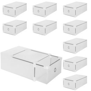Set 10 cutii organizare pentru pantofi, 31x20x11, transparent