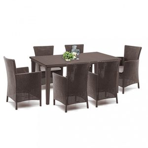 Curver Set mobilier de grădină Futurowa 6+1 maro