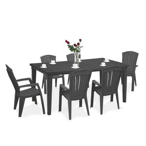 Curver Set de mobilier de grădină Futorini 6+1 grafit