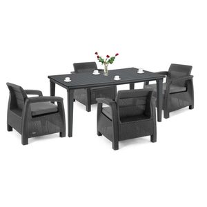 Curver Set mobilier de grădină Corfu Duo cu masă Future grafit