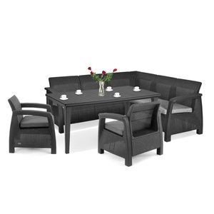 Curver Set de mobilier de grădină Corfu Relax duo cu masă Future grafit