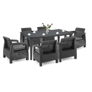 Curver Set de mobilier de grădină Corfu Big Duo cu masă Futura, grafit