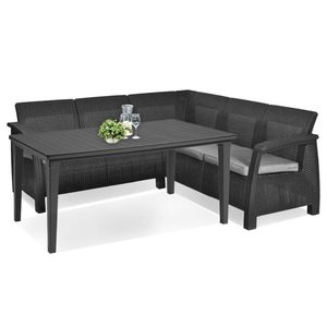 Curver Set de mobilier de grădină Corfu Relax cu masă Future grafit