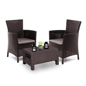 Curver Set mobilier de grădină pentru balcon Corowa, maro