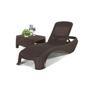 Curver Set șezlonguri de grădină Atlantic Corfu cu masă maro