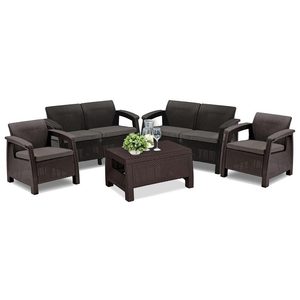 Curver Set de mobilier de grădină Corfu Big, maro