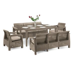 Curver Set de mobilier de grădină Corfu Love Max Duo cu masă Futura pentru cappuccino