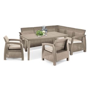 Curver Set de mobilier de grădină Corfu Relax duo cu masă Futura pentru cappuccino