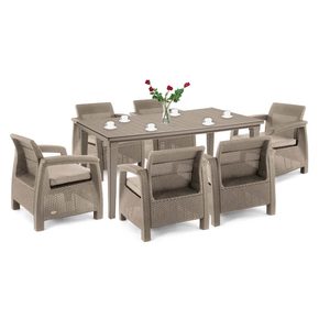 Curver Set de mobilier de grădină Corfu Big Duo cu masă Futura pentru cappuccino