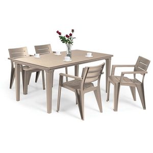 Curver Set mobilier de grădină Fujuli 4+1 cappuccino