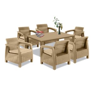 Curver Set de mobilier de grădină Corfu Big Duo cu masă melodică