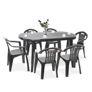 Curver Set de mobilier de grădină Elma 6+1 în culoarea grafit