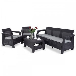Curver Set de mobilier de grădină Corfu Love duo în culoarea grafit