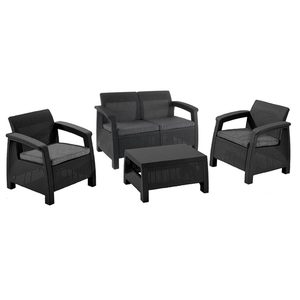Curver Set de mobilier de grădină Corfu II, culoare grafit