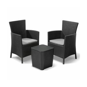 Curver Set mobilier de grădină Iowa Balcon cu masă Luzon, grafit