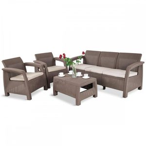 Curver Set de mobilier de grădină Corfu Love duo în culoarea cappuccino