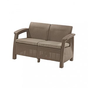 Curver Canapea Corfu, culoare cappuccino, cu pernă nisip
