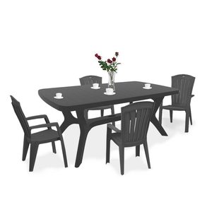 Curver Set de mobilier de grădină Baltorini 4+1 grafit