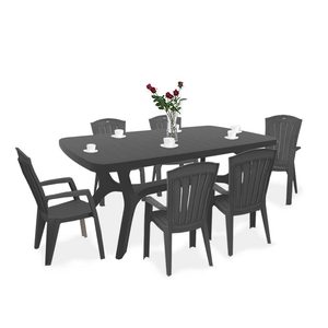 Curver Set de mobilier de grădină Baltorini 6+1 grafit