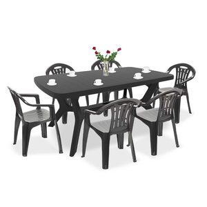 Curver Set mobilier de grădină Balorca 6+1 în culoarea grafit
