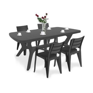 Curver Set mobilier de grădină Juliemore 4+1, grafit