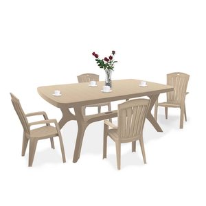 Curver Set mobilier de grădină Baltorini 4+1 cappuccino