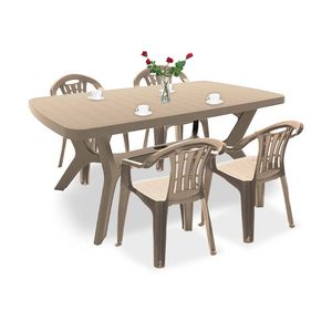 Curver Set de mobilier de grădină Balorca 4+1 în culoarea cappuccino