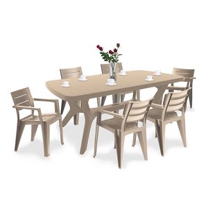 Curver Set mobilier de grădină Juliemore 6+1, culoare cappuccino