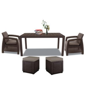 Curver Set mobilier de grădină Corfu duo cub maro