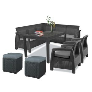 Curver Set de mobilier de grădină Corfu Relax duo cub grafit