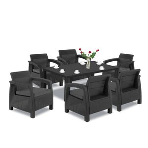 Curver Set de mobilier de grădină Corfu Big Duo cu masă melodică