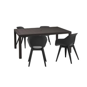 Curver Set de mobilier de grădină Romy 4+1, culoare grafit