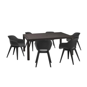 Curver Set de mobilier de grădină Romy 6+1, culoare grafit