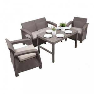 Curver Set de mobilier de grădină Corfu Lyon 4+1 în culoarea cappuccino