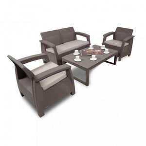 Curver Set de mobilier de grădină Corfu Lyon II 4+1 în culoarea cappuccino