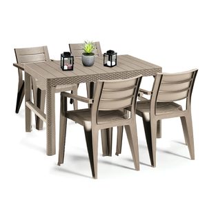 Curver Julyon 4+1 set de mobilier de grădină cappuccino