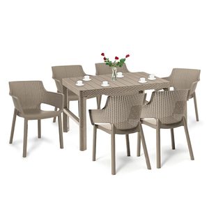 Curver Set mobilier de grădină Evyon 6+1 cappuccino