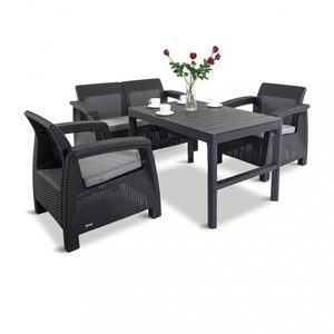 Curver Set de mobilier de grădină Corfu Lyon Duo 4+1 în culoarea grafit
