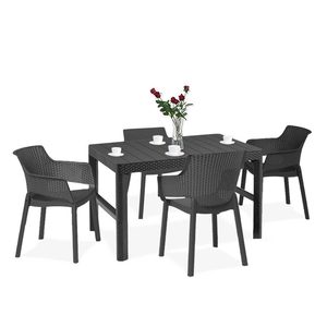 Curver Set mobilier de grădină Evyon 4+1, grafit