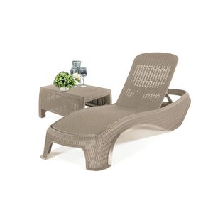 Curver Set șezlonguri de grădină Atlantic Corfu cu masă cappuccino