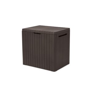 Curver Cutie de depozitare pentru grădină din plastic City, 113L, maro