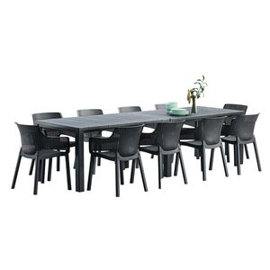 Curver Set de mobilier de grădină Jueva cu 10 locuri, grafit