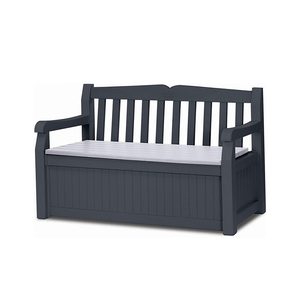 Curver Bancă de grădină/depozitare din plastic Eden Garden 265L, gri-grafit deschis