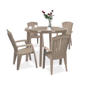 Curver Set mobilier de grădină Lisorini 4+1 cappuccino