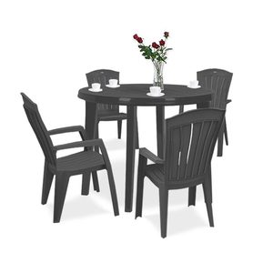 Curver Lisorini 4+1 set de mobilier de grădină grafit