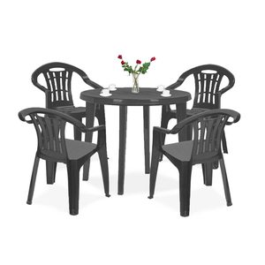 Curver Set mobilier de grădină Malisa 4+1, grafit