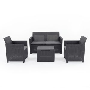 Curver Claire 4 locuri set de mobilier de grădină cu masă pernă grafit