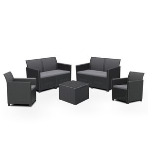 Curver Set mobilier de grădină Claire cu 6 locuri, grafit