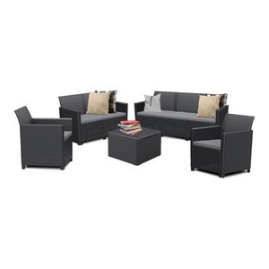 Curver Set mobilier de grădină Claire cu 7 locuri, grafit