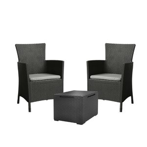 Curver Set mobilier de grădină Iowa Balcon cu masă Vigo grafit